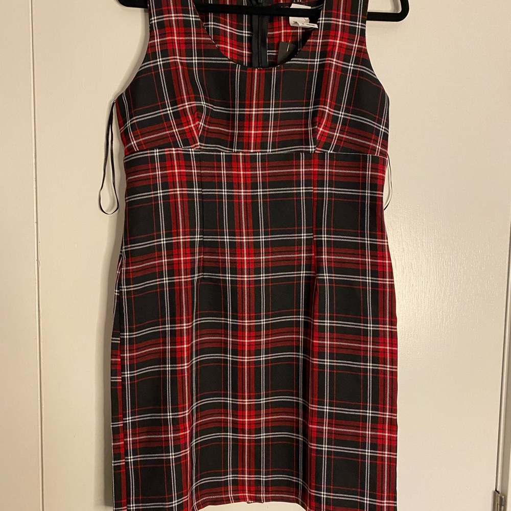 Red and Black Plaid Mini Dress